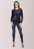 Mudflower Navy Floral Print Jumper