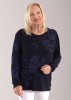 Mudflower Navy Floral Print Jumper