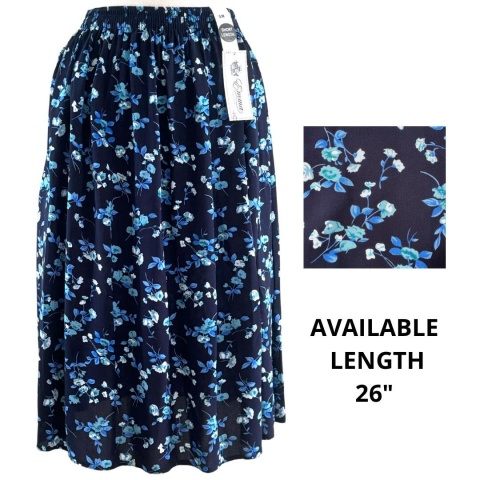 Emma Blue Pattern Skirt