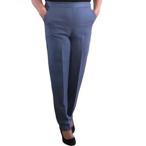 Ladies elasticated waist trousers in Navy | Old lady clothes, Lady, Trousers  women