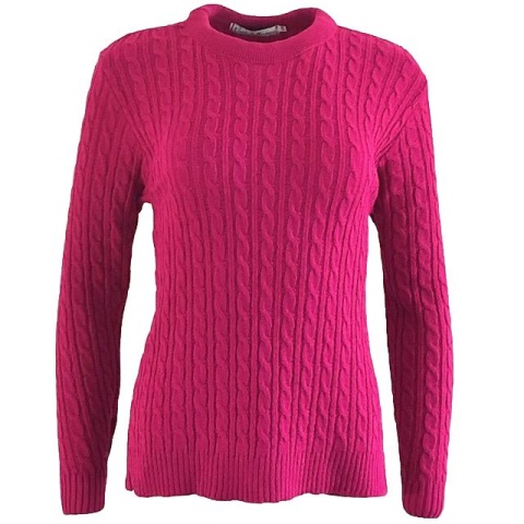 Emma Cerise Cable Jumper