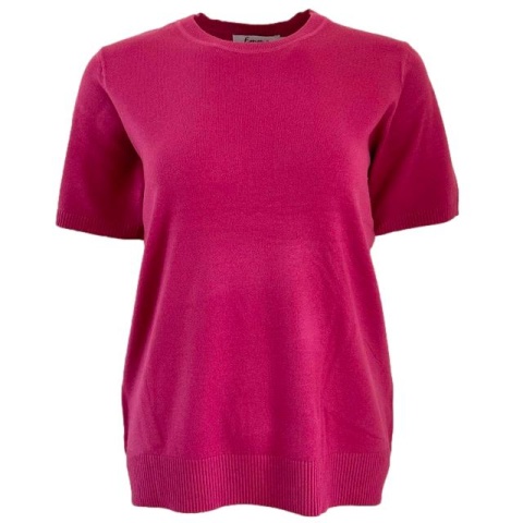 Emma Cerise Short Sleeve Jumper