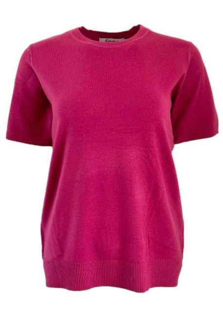 Emma Cerise Short Sleeve Jumper