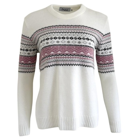 Emma Cream Jacquard Design Jumper