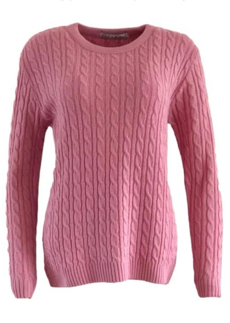 Emma Dusky Pink Cable Jumper