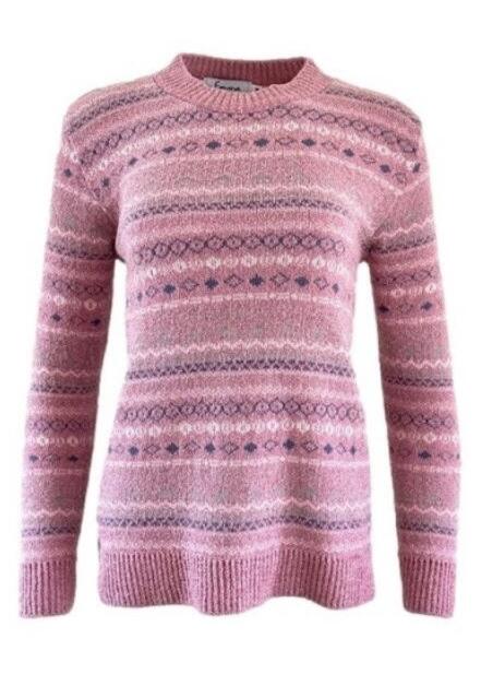 Emma Dusky Pink Fairisle Jumper