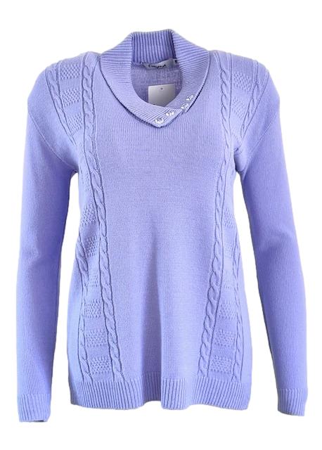 Emma Lilac Four Button Jumper