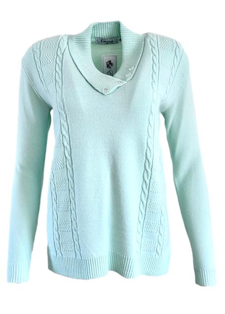 Emma Mint Four Button Jumper