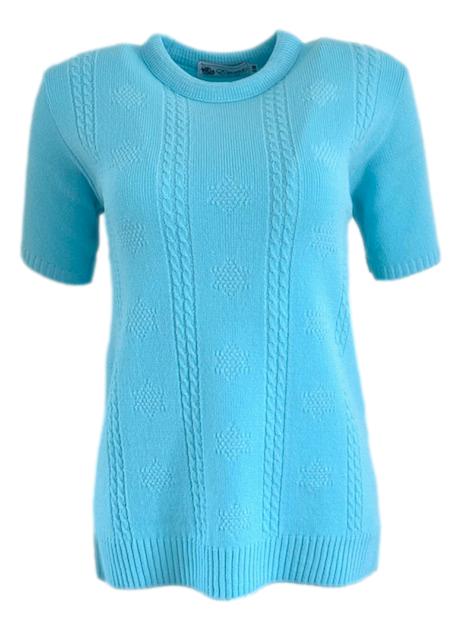 Emma Mint Short Sleeve Jumper