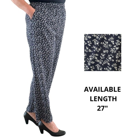 Emma Navy and White Design Trousers