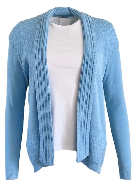 Emma Pale Blue Edge to Edge Cardigan