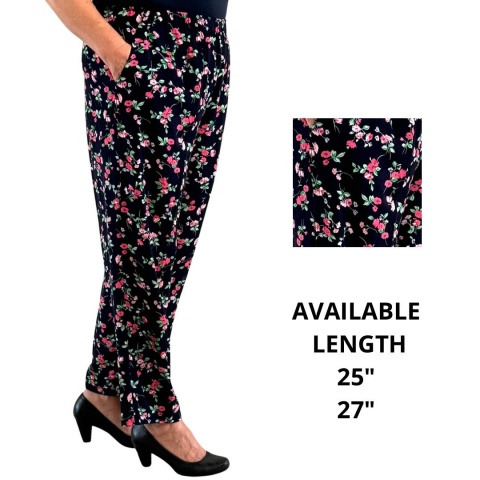 Emma Pink Flower Trousers