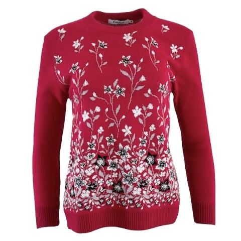 Emma Red Floral Jumper