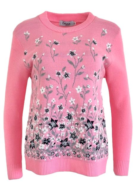 Emma Salmon Pink Floral Jumper