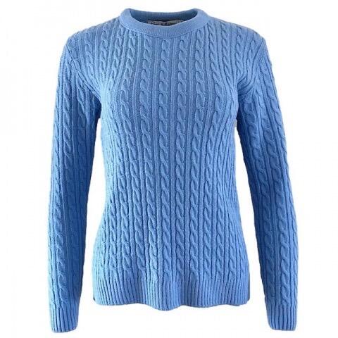 Emma Sky Blue Cable Jumper