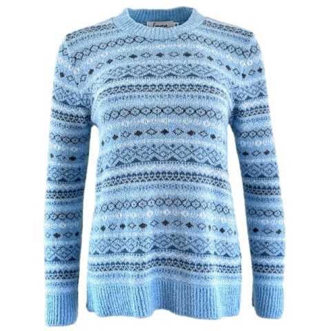 Emma Sky Blue Fairisle Jumper