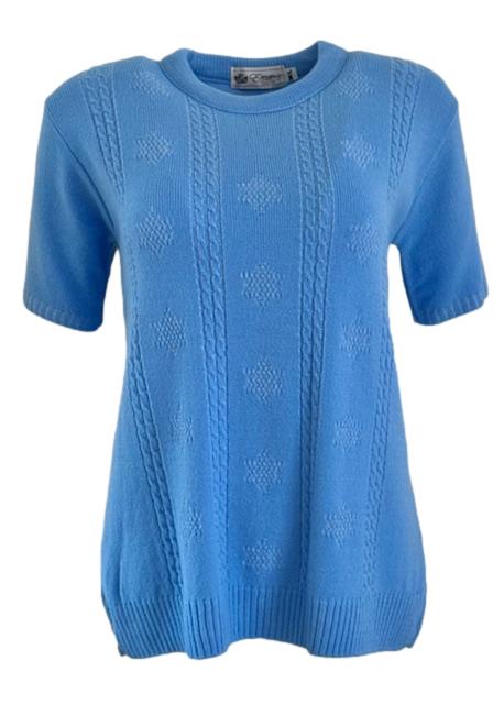 Emma Sky Blue Short Sleeve Jumper