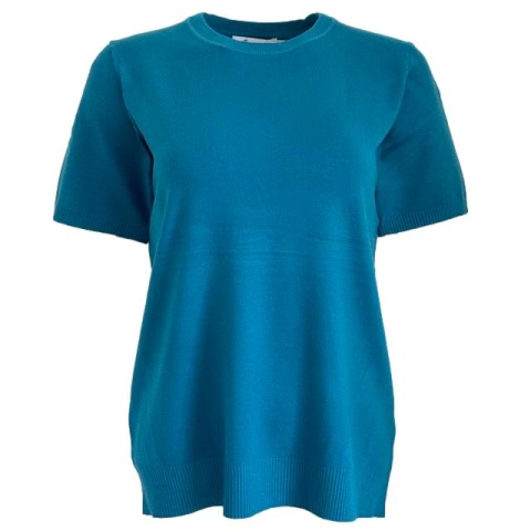 Emma Teal Short Sleeve Jumper