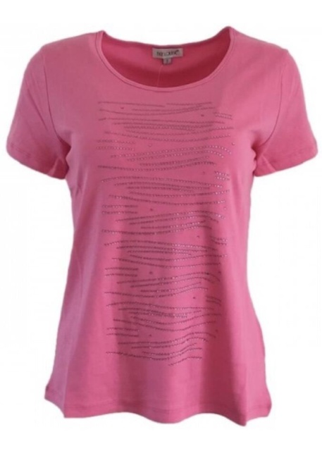 Fay Louise Pink Diamante Front T-Shirt