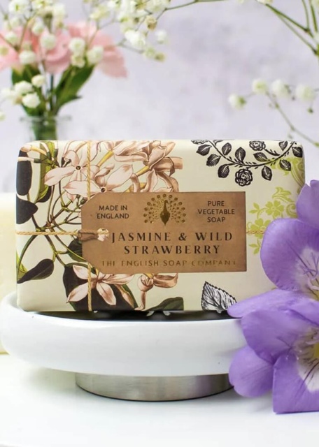 The  English Soap Company Jasmine and Wild Strawberry Soap