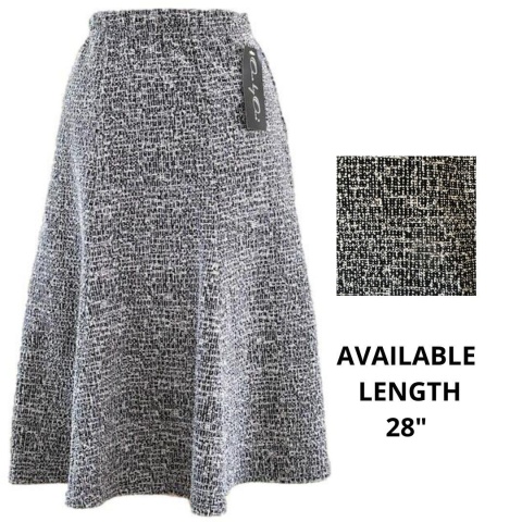 Monique Black Tweed Skirt