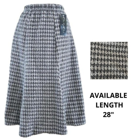 Monique Black and White Tweed Skirt