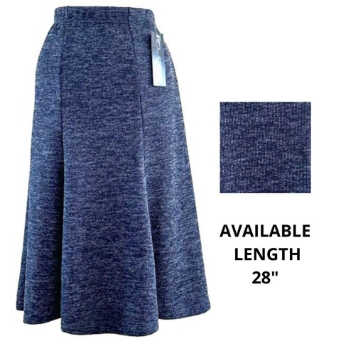 Monique Navy Marl Skirt