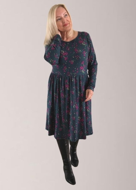 Mudflower Green Ditsy Floral Soft Touch Dress