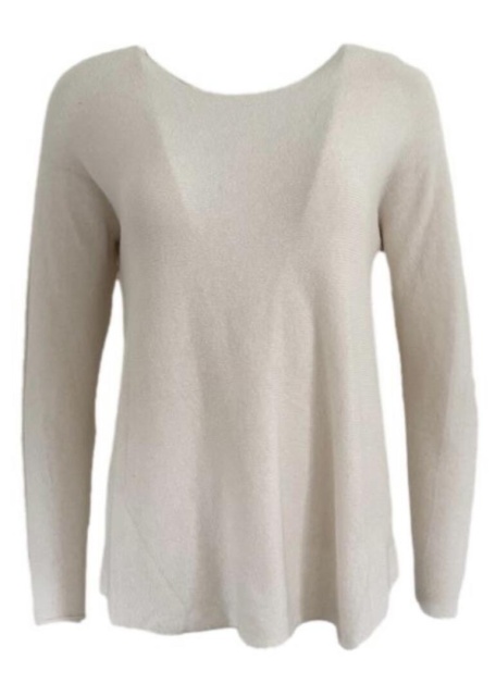 My Italy Cream Round Neck Italian Jumper