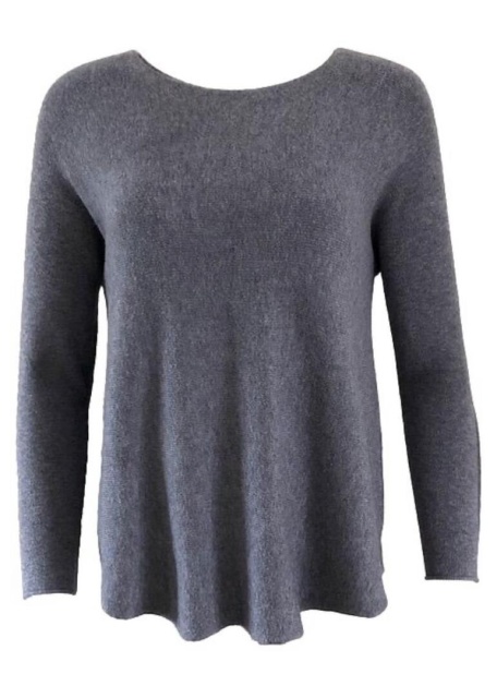 My Italy Grey Round Neck Italian Jumper