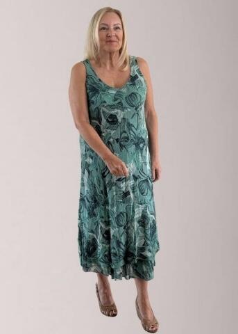 Nina Murati Italian Sage Sleeveless Dress