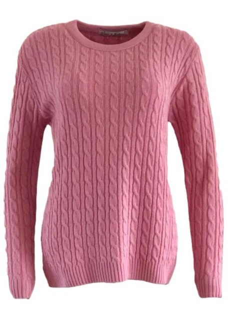 Pure and Natural Dusky Pink Cable Jumper