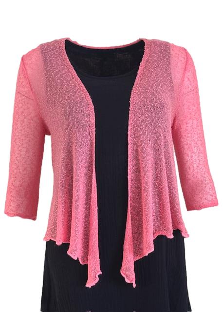 Text Light Coral Lightweight Shrug