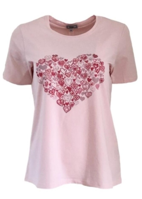 Text Pink Heart Design T-Shirt