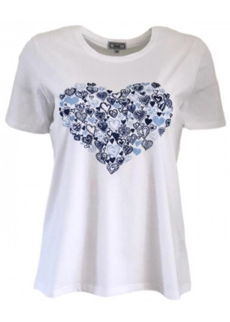 Text White Heart Design T-Shirt